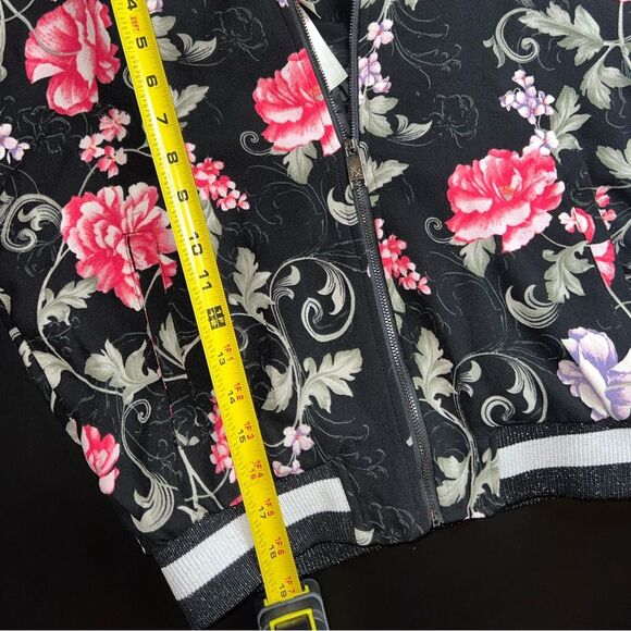 Cotton On Candice Blouson Sleeve Bomber Jacket in Army Rose Black Size 4 NWT - Picture 8 of 9